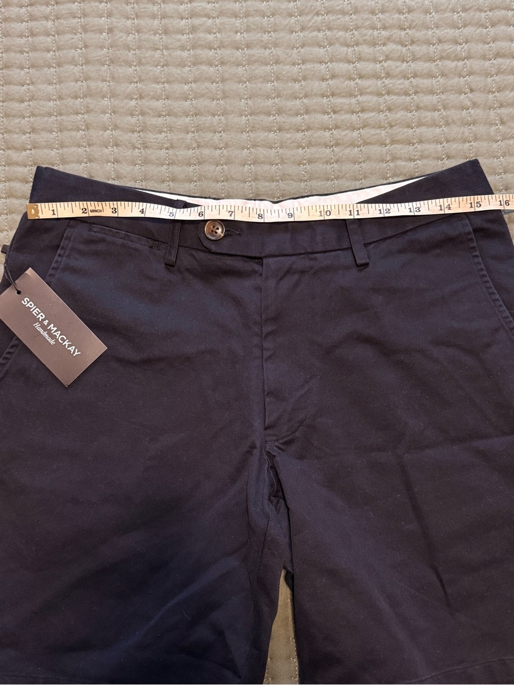 NWT Spier & Mackay Men’s Handmade 100% Cotton Shorts Size 32 - Picture 4 of 7